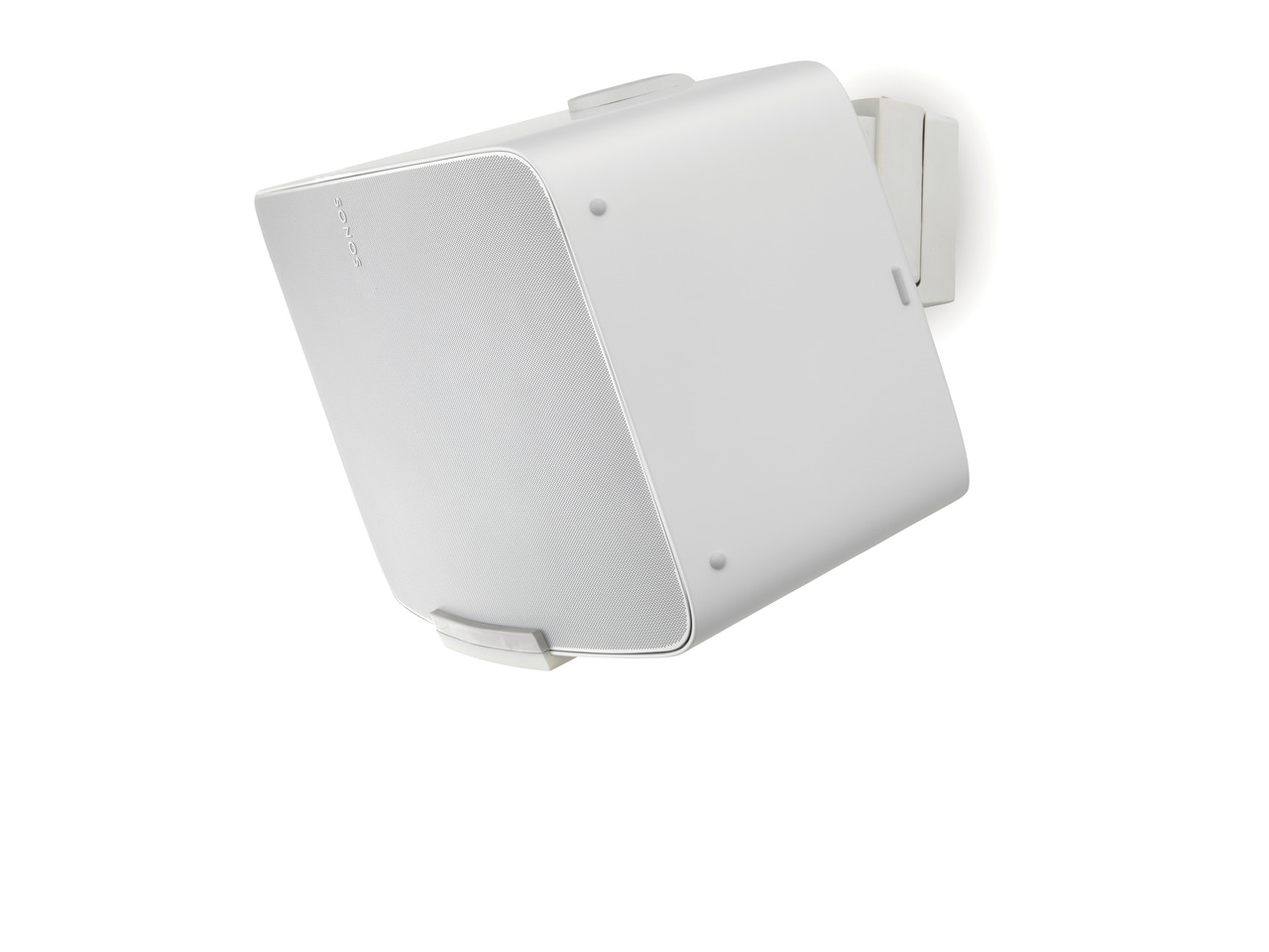 Weißer Sonos Lautsprecher mit passende Wandhalterung