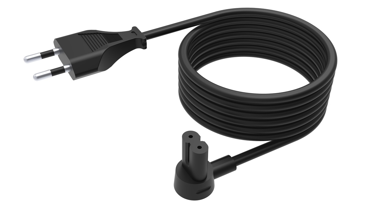 Schwarze Stromkabel in 5 Meter Länge